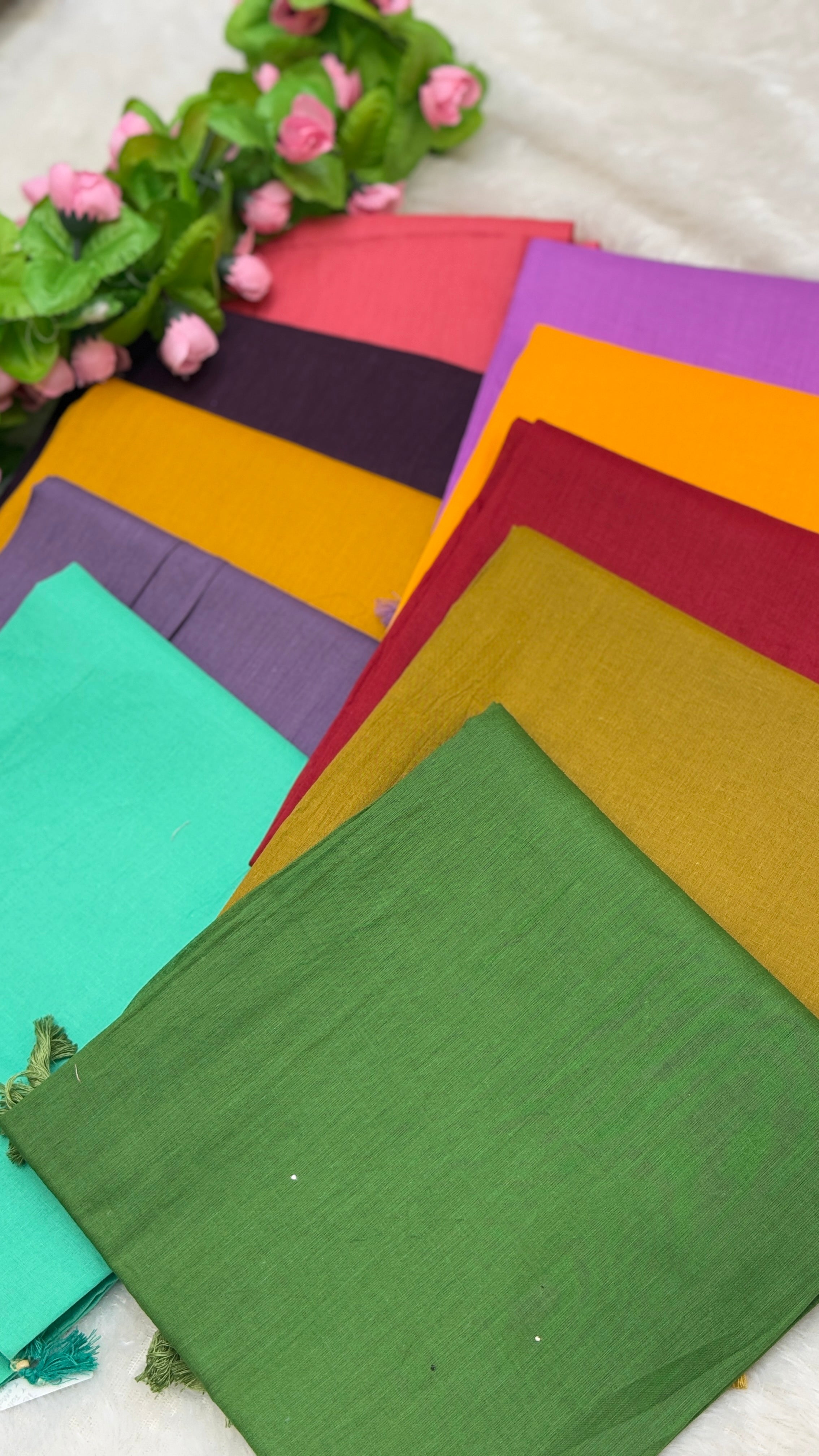 2 Meter Pure voyil Cotton Shawl – Big Size