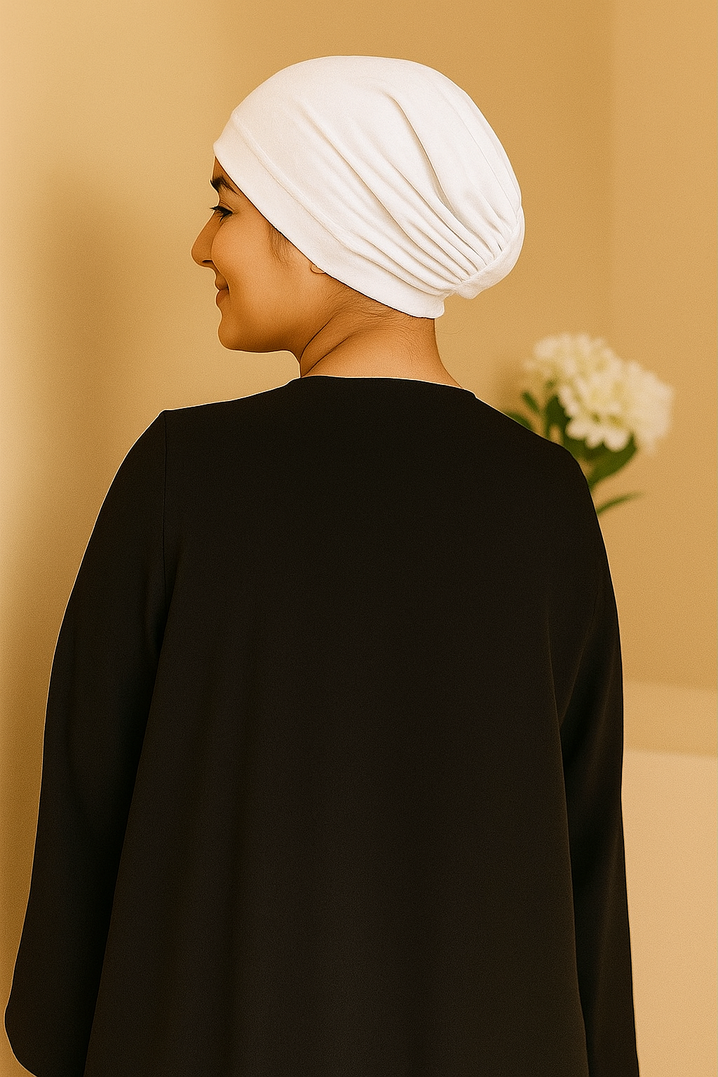 Premium White Stretch Inner Cap|innercap for Hijab| 2 piece
