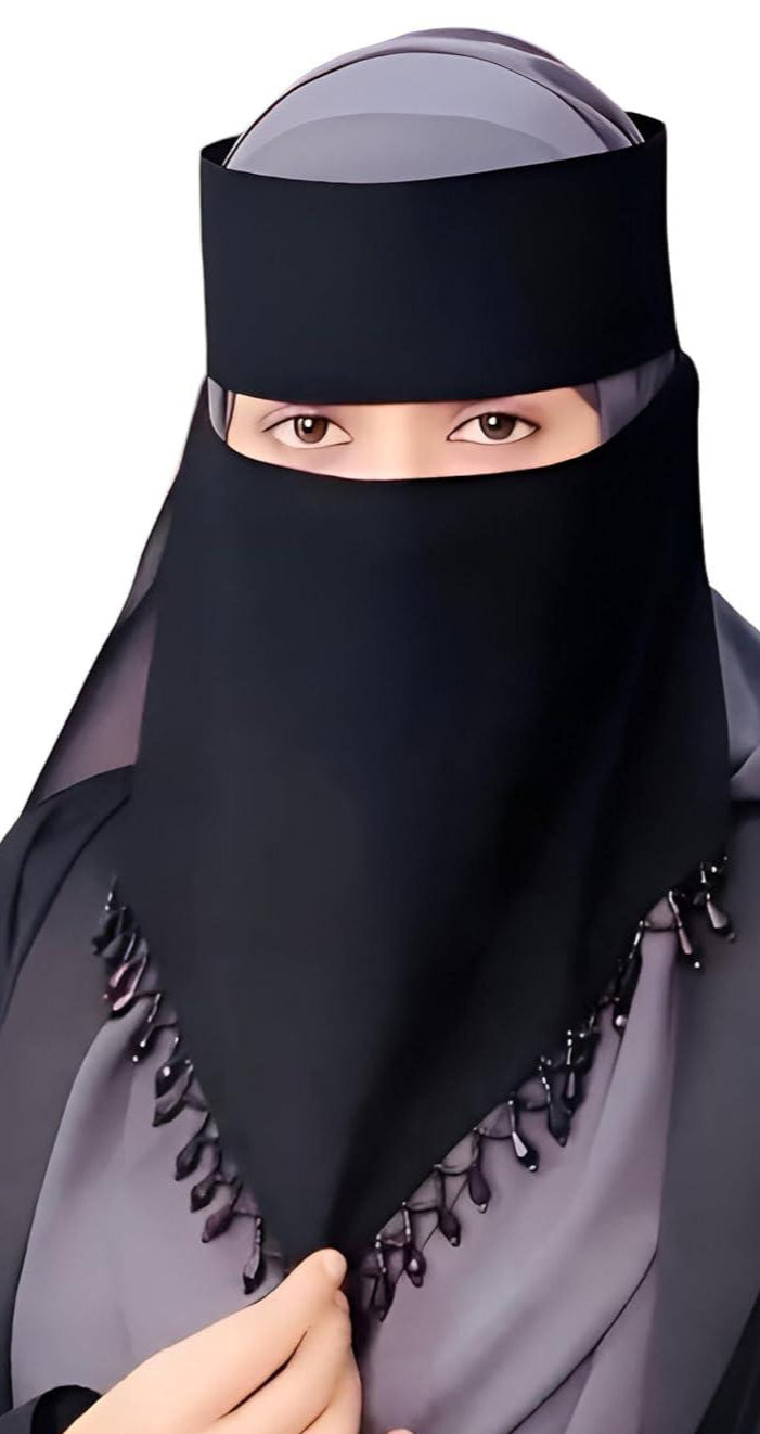 HANDWORK NIQAB | V SHAPE |2 piece