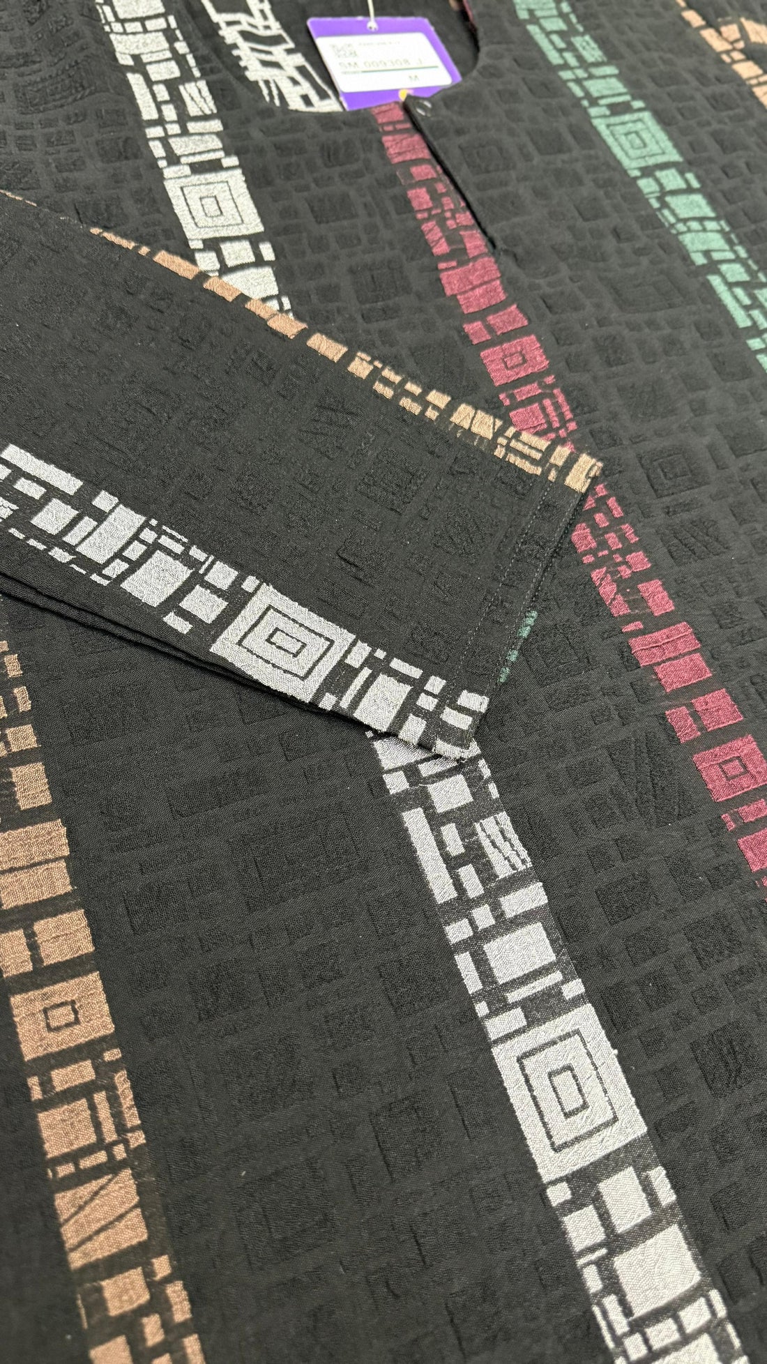 Kids Premium Cotton Abaya Embossed Design | Size 50