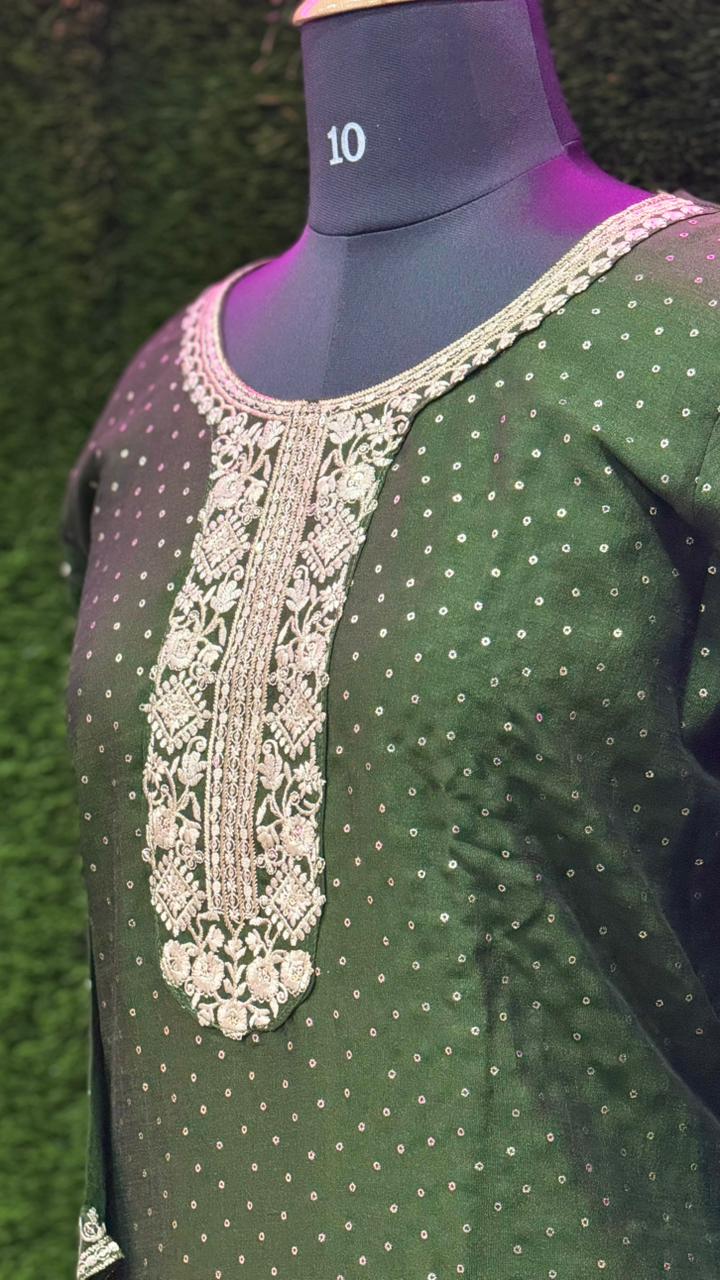 Gree Kurta Set with Dupatta | Cotton Kurti Pant Set for Women