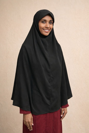 Khimar Style Ready to Wear Hijab – Big Size | Firdous Fabric | Full Coverage Modest Hijab