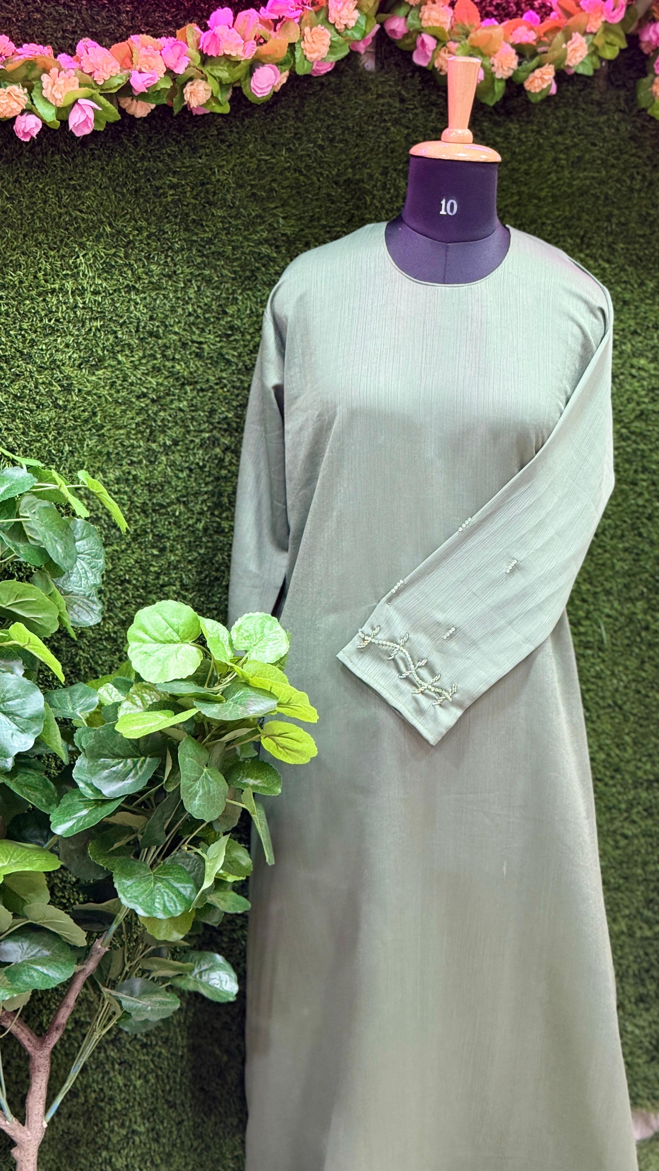 Premium Pastel Abaya Size - 60| Tiktok Fabric