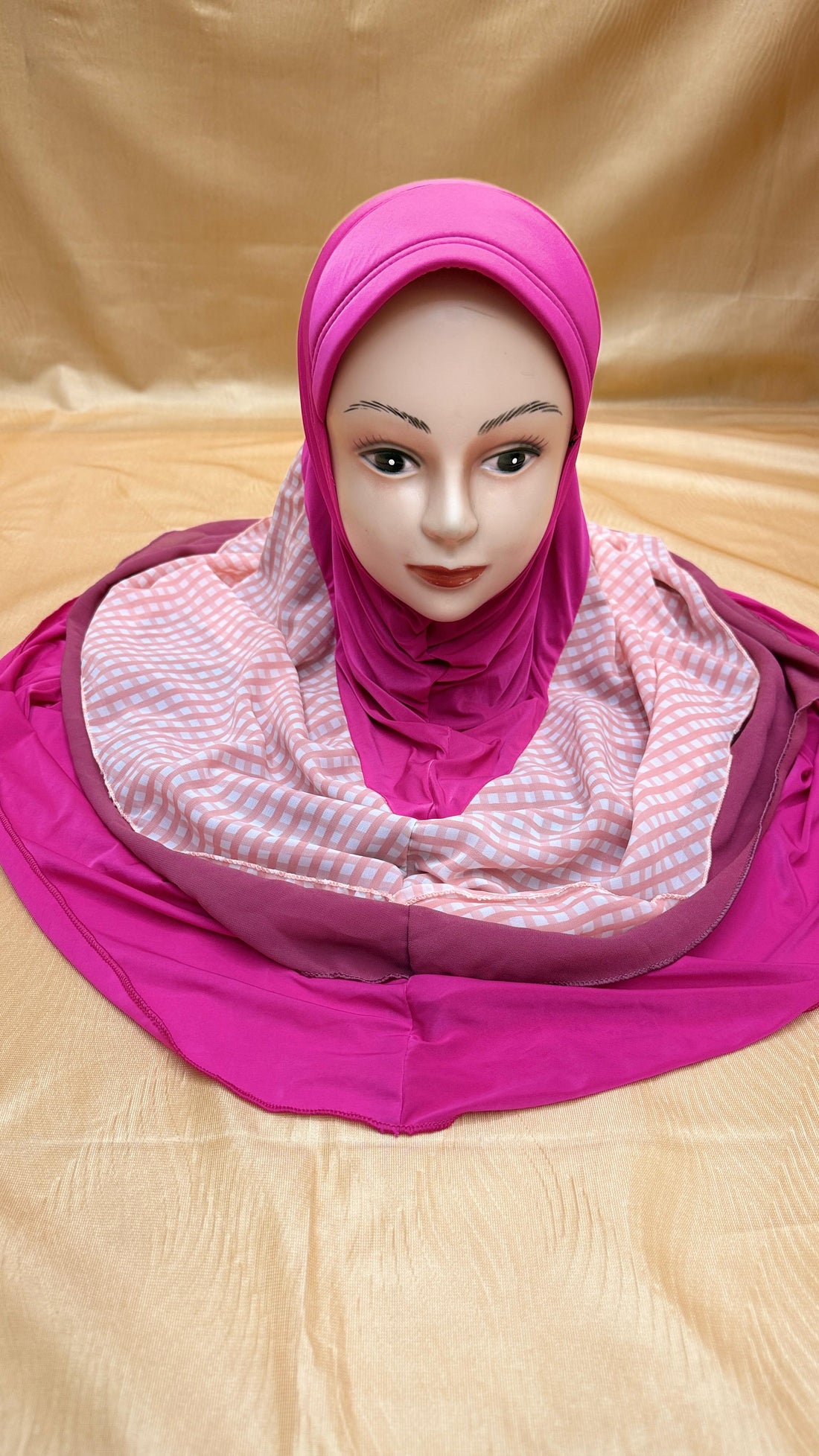 Ready to wear Baby Pink Makhana Scarf – XXL Size