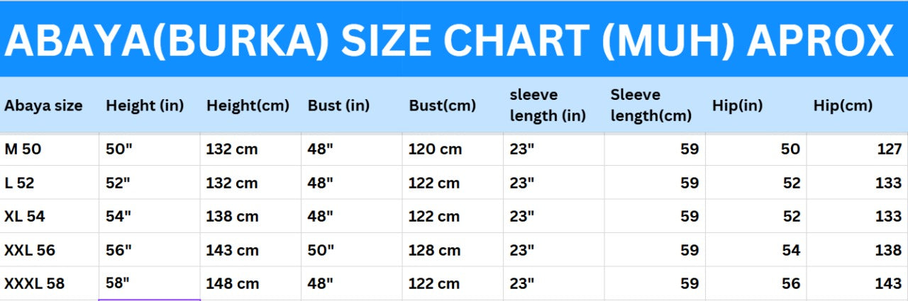 Classic Plain Black Firdous Abaya | SIZE M TO 3XL