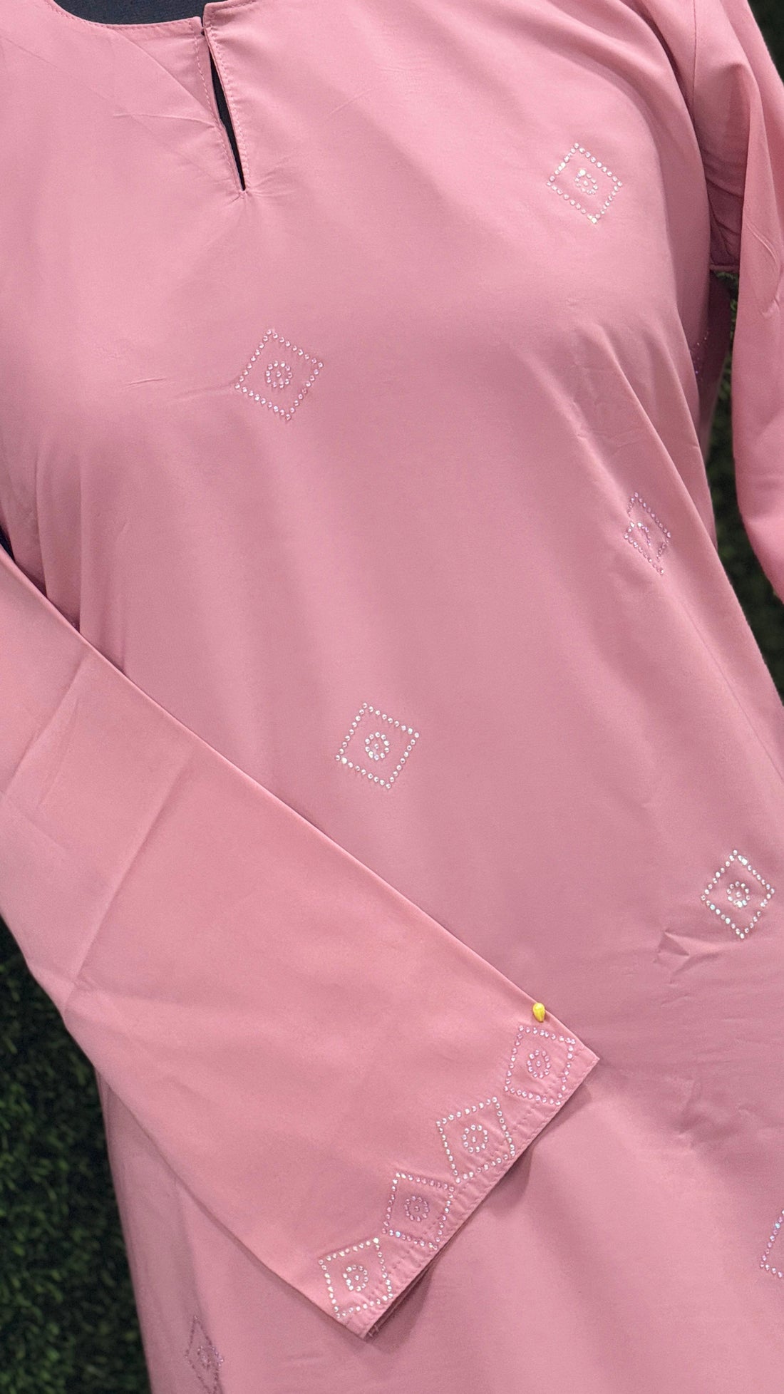 A Line pink Abaya | Nida Fabric