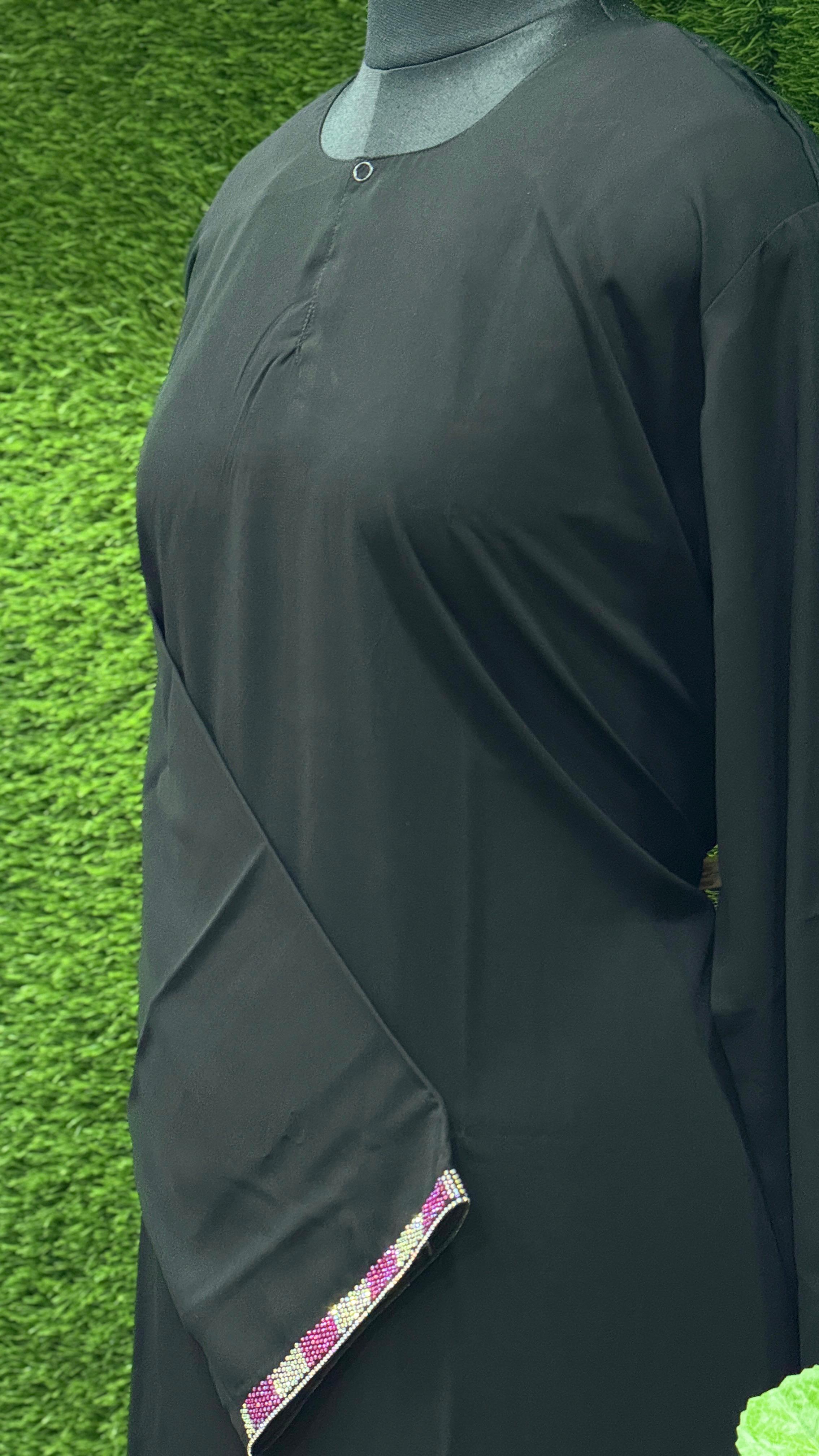 Simple Black Abaya | Firdous Fabric | umbrella abaya