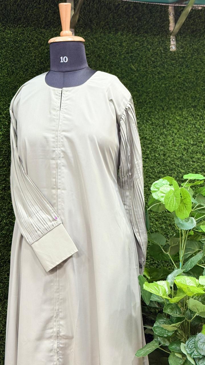 Classic green Embellished Abaya – Soft Nida Fabric (Size 50)