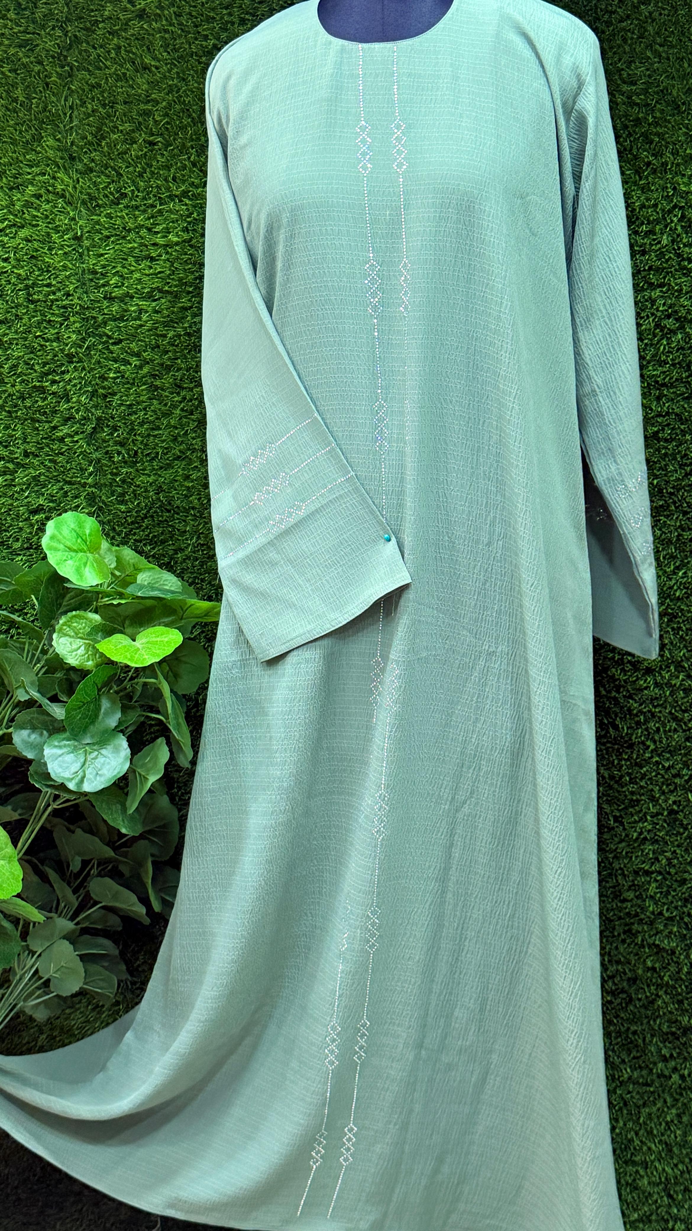 Green Ruksar Fabric Abaya – Size  Xl 54