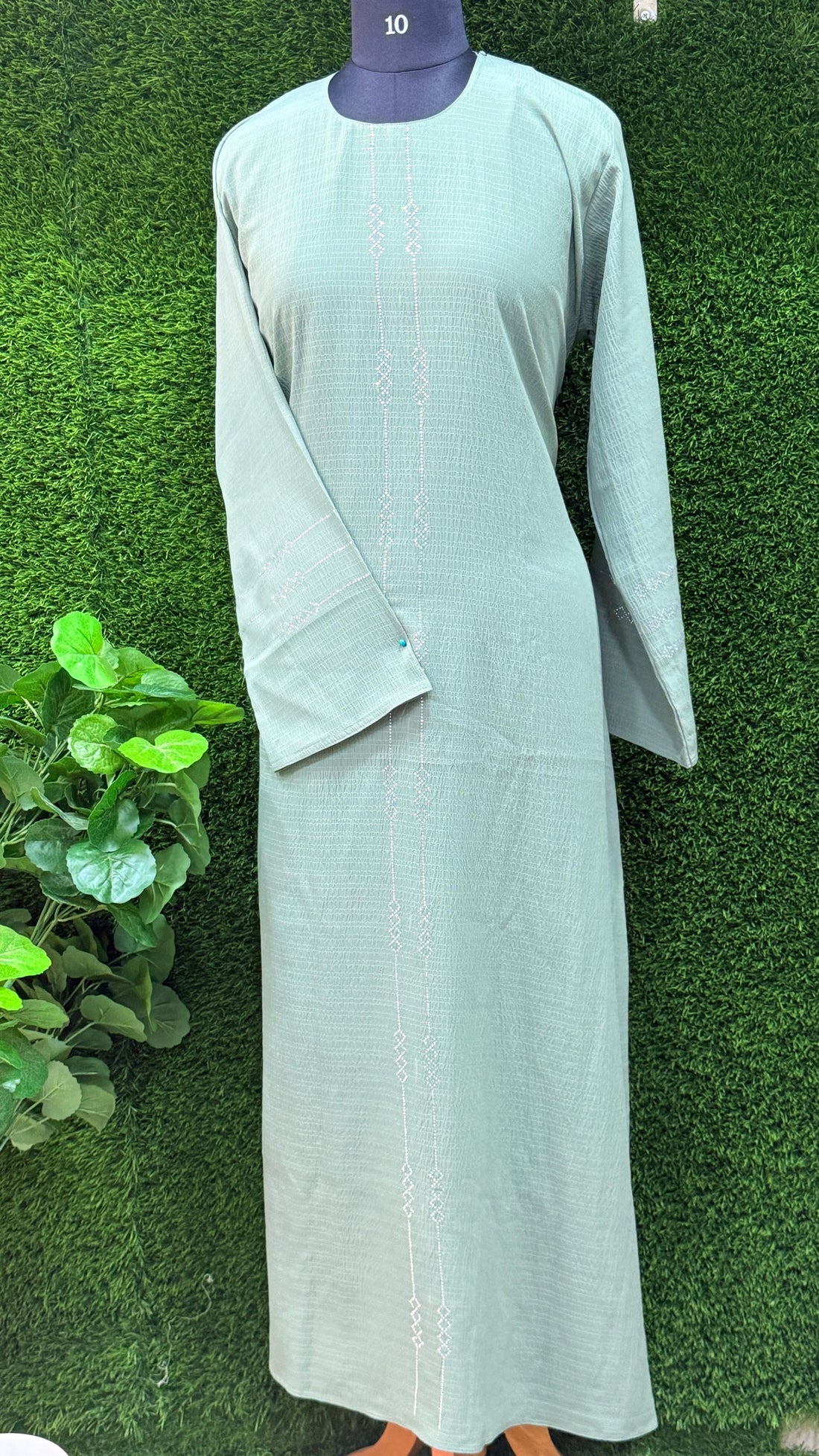 Green Ruksar Fabric Abaya – Size  Xl 54