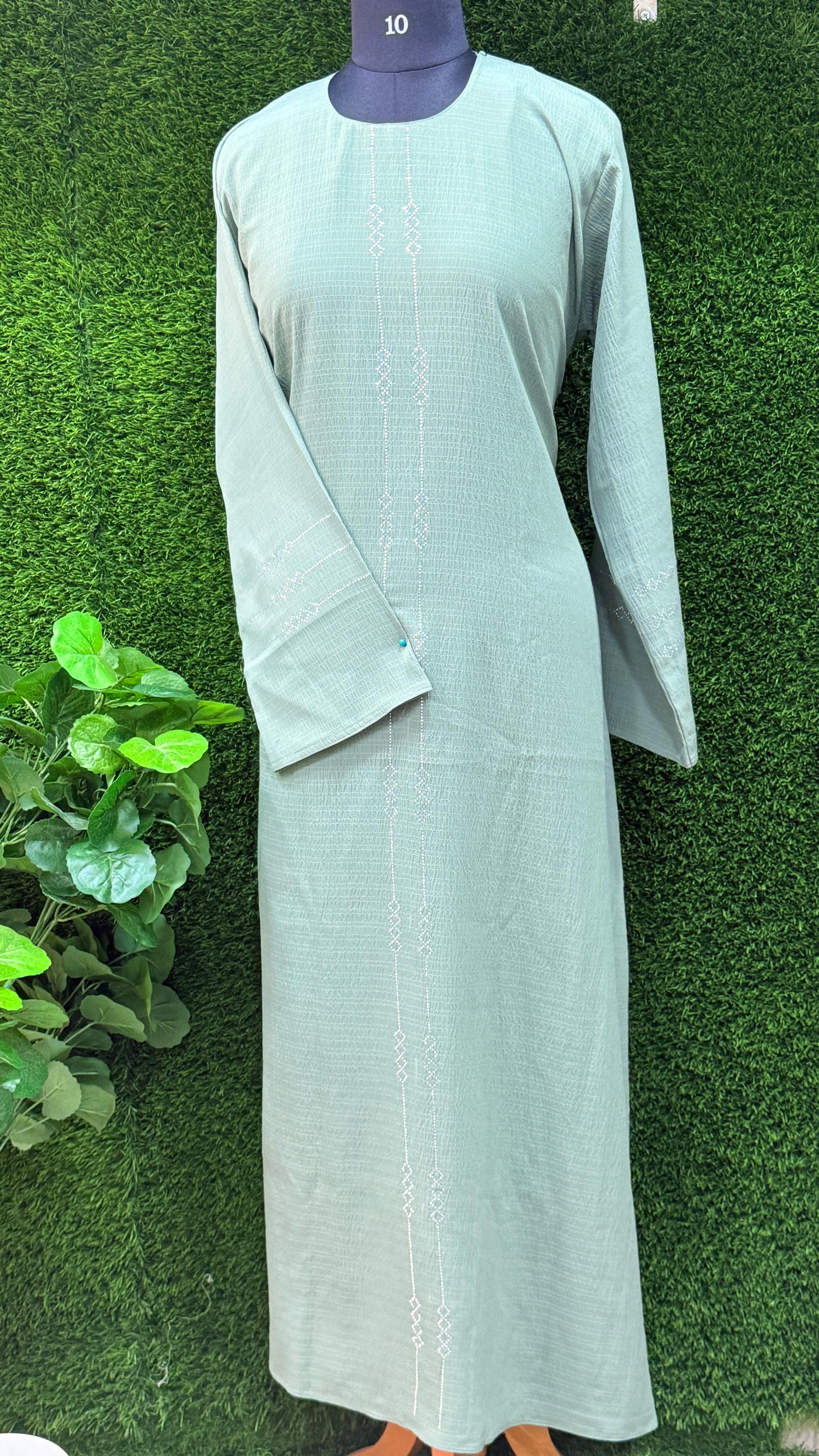 Green Ruksar Fabric Abaya – Size  Xl 54