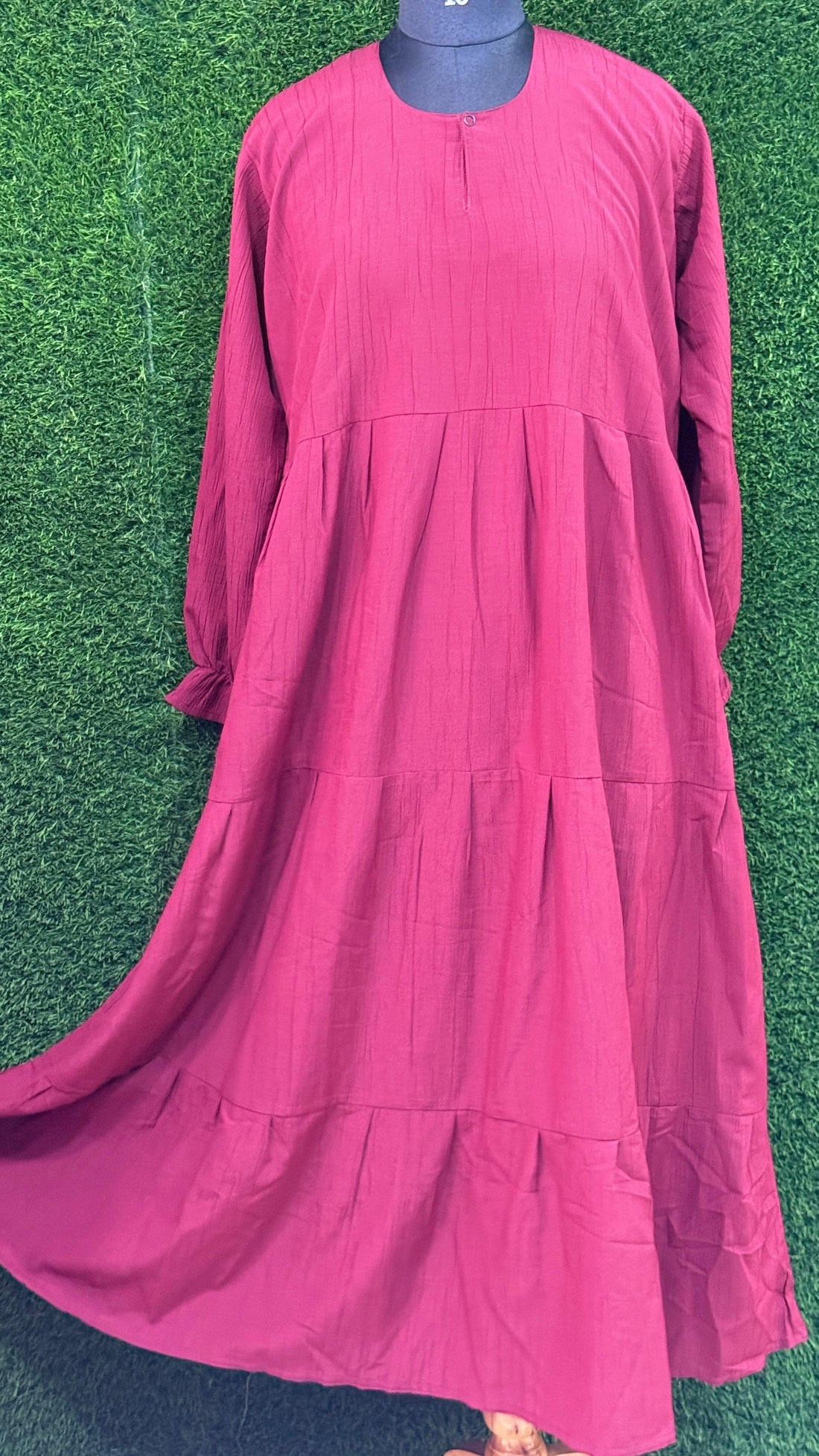 Plain Maroon Abaya for Women – Size M-50