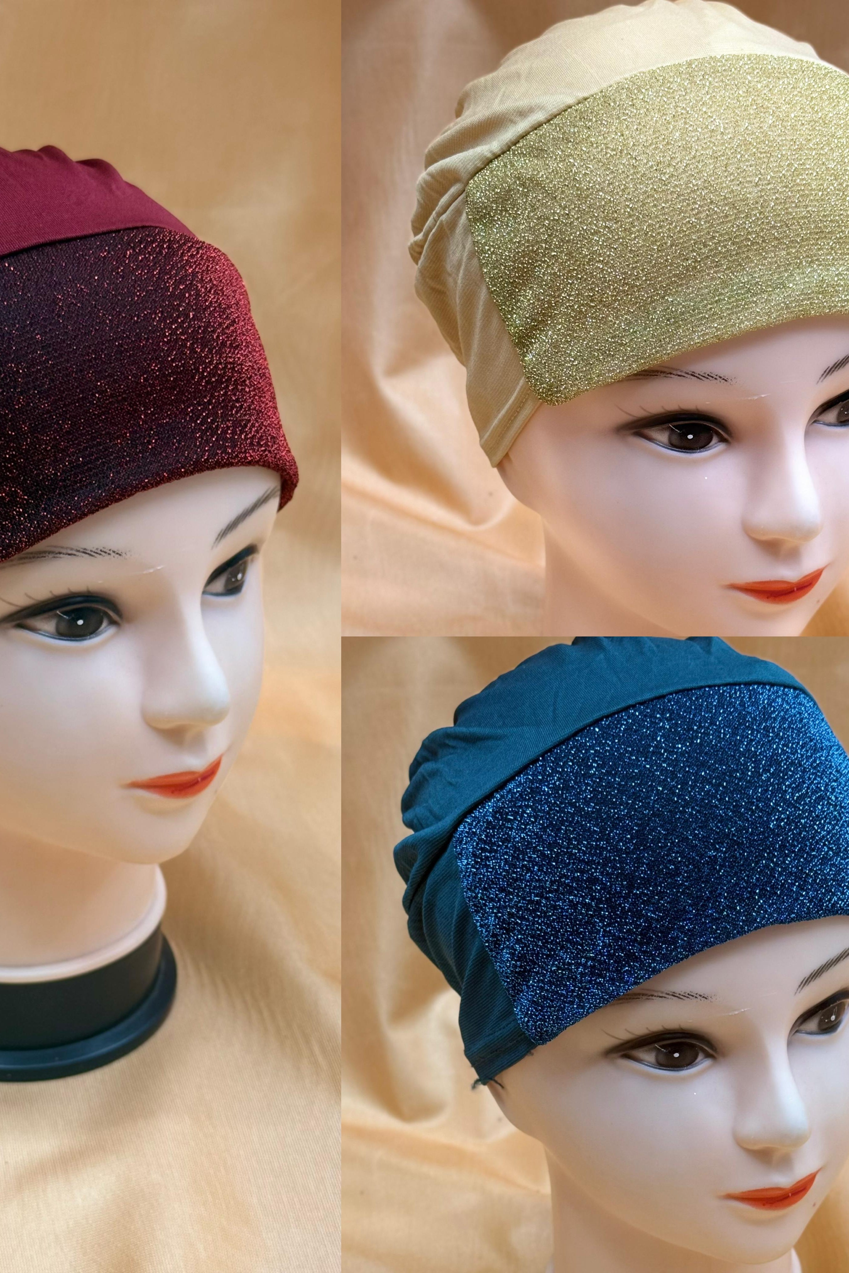 Shimmer Inner Cap – Elegant & Stretchable Innercap for Hijab | 3 Colors Available