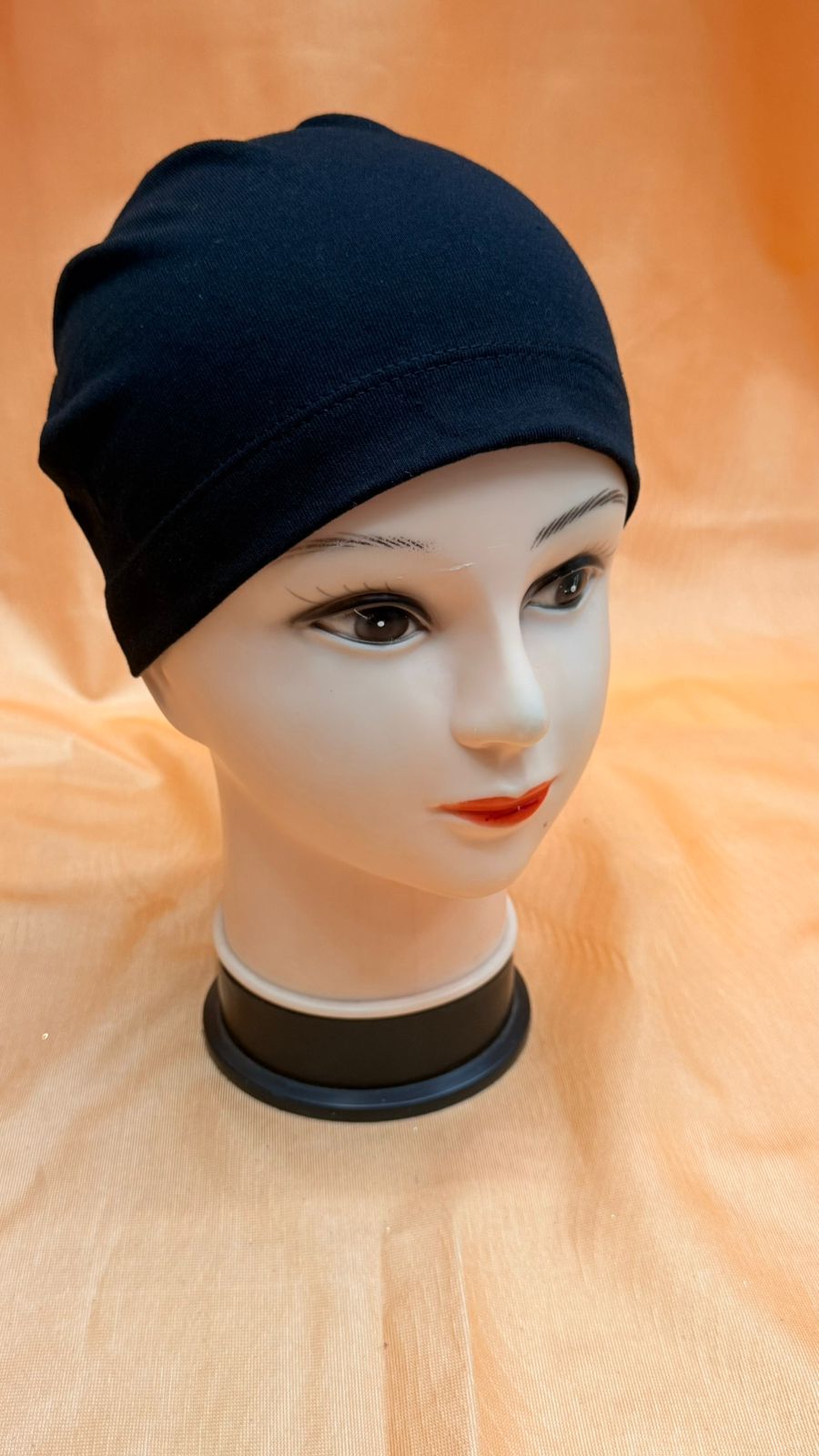 Premium Black Stretch Inner Cap| Innercap for Hijab
