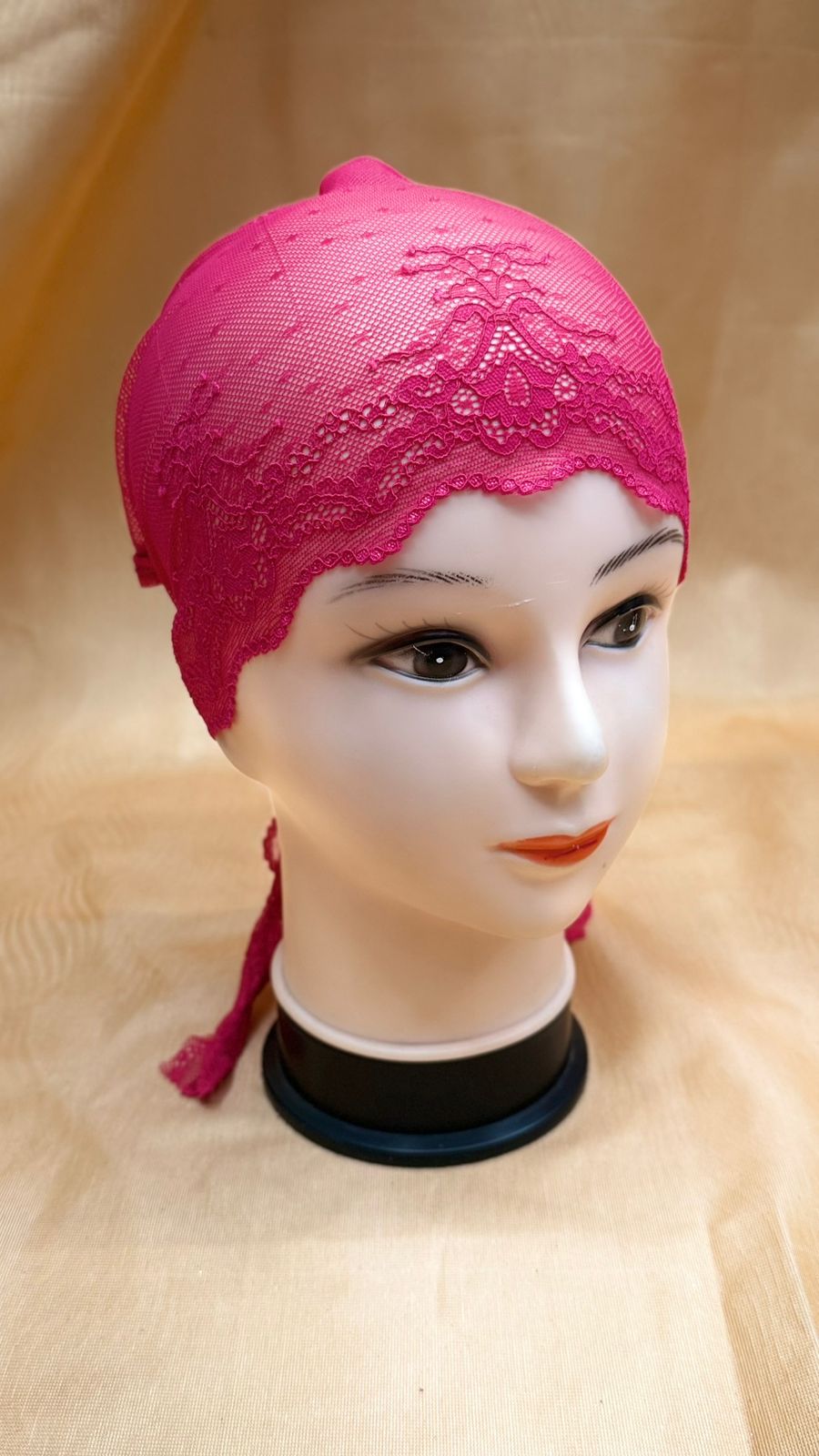 Net Hijab Cap with Back Tie Rope