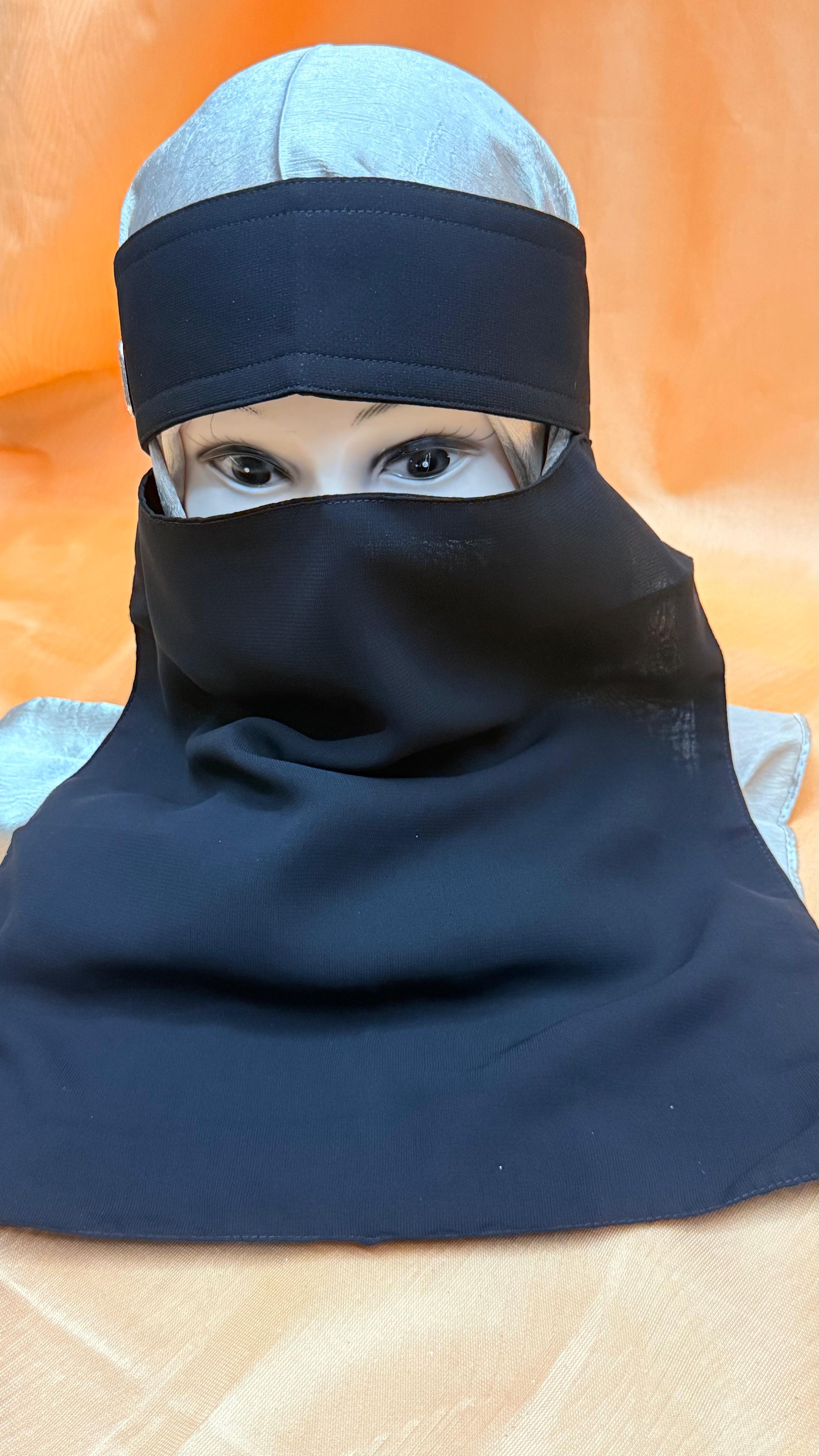 Black Plain Niqab – Modest Fashion Wear