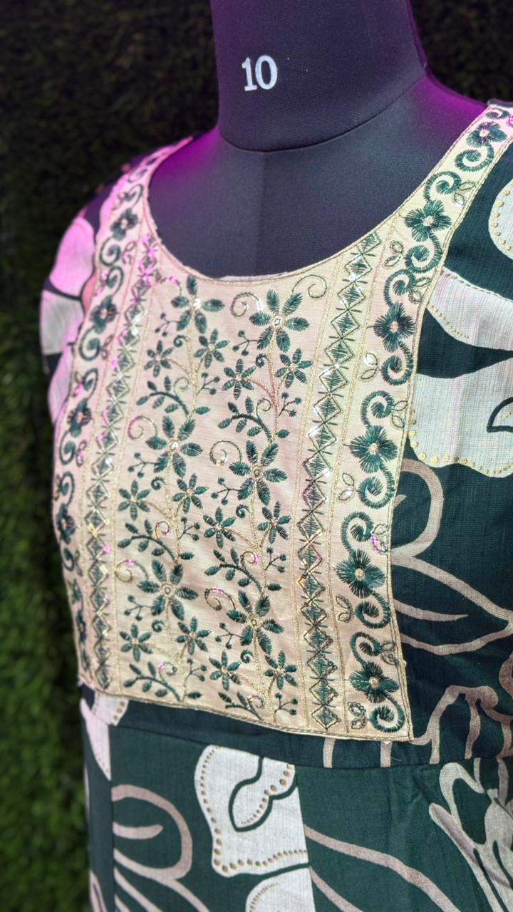 3-Piece Umbrella Design Churidar Set | Plus Size 2XL–5XL