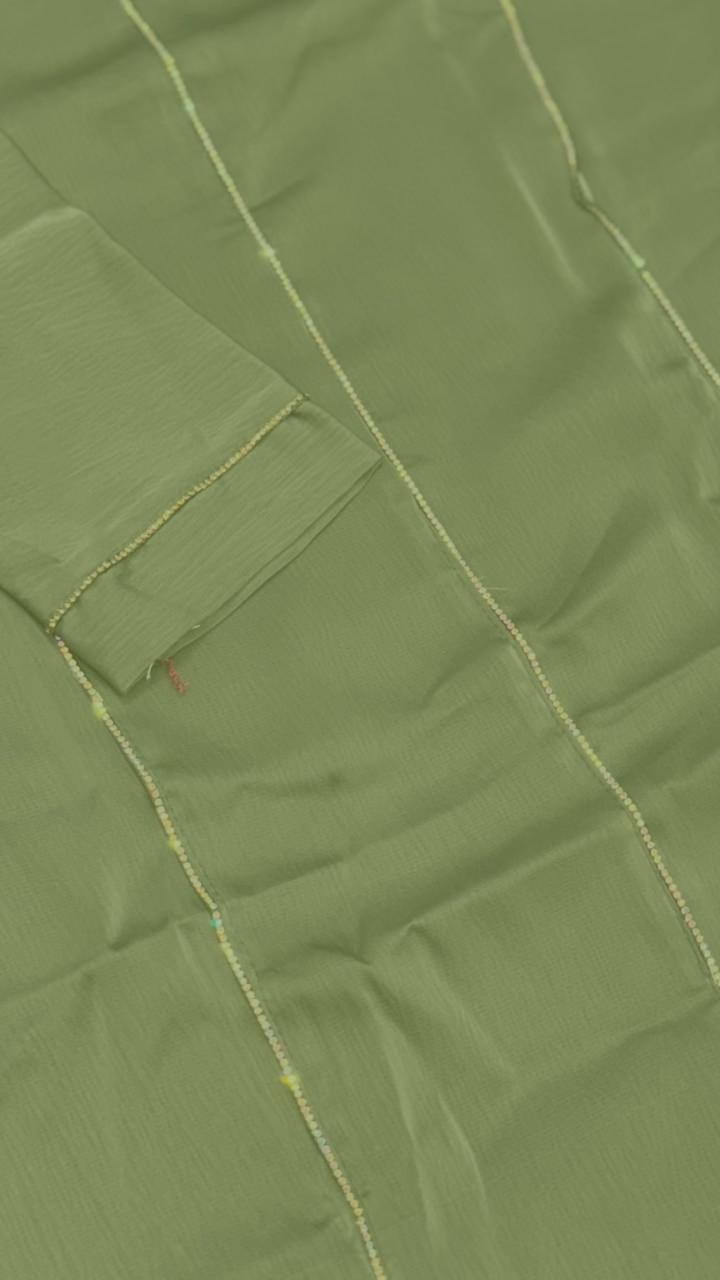 A-Line Kids Green Abaya for Girls